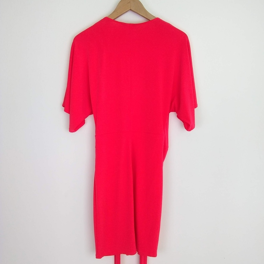 MODA | Mini Flutter Sleeve Dress in Rally Red | XS - Picture 4 of 8